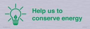 Help us to conserve energy 